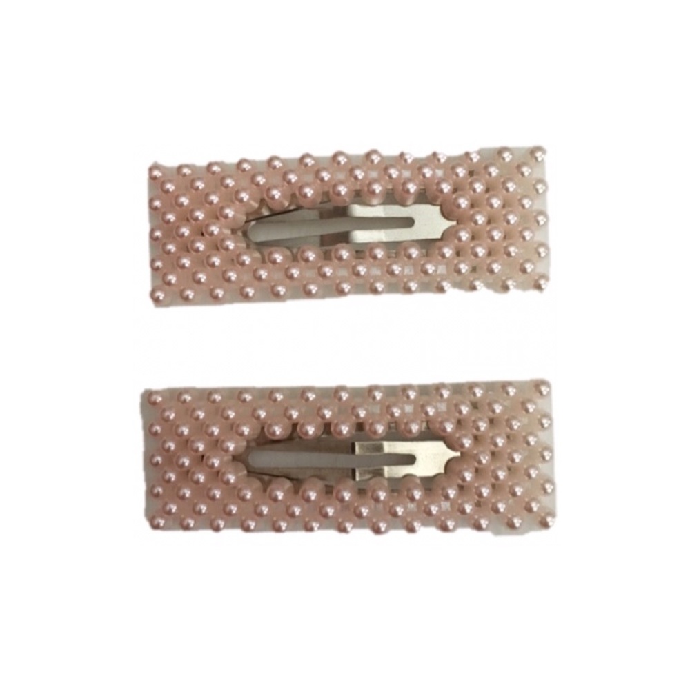 Cream Oversized Pearl hair Barrettes